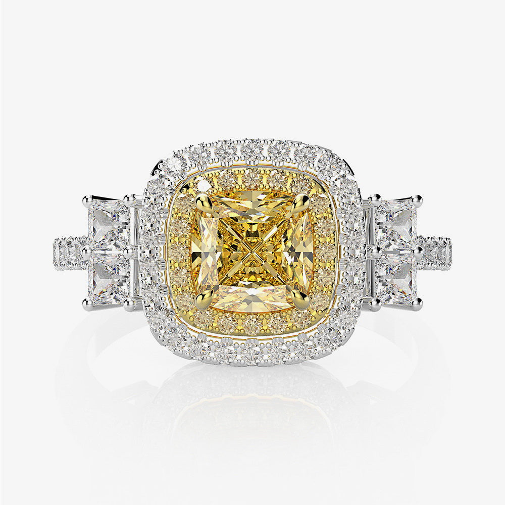 Yellow Sapphire Bridal Ring R0442