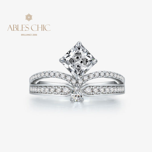 Elegant Crown Engagement Ring R1524