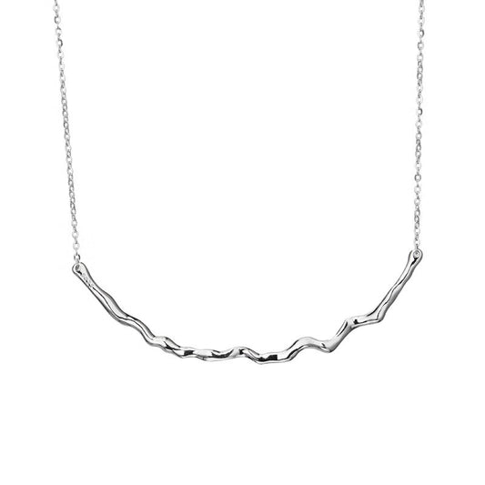 Crinkled Thick Wire Necklace N1030