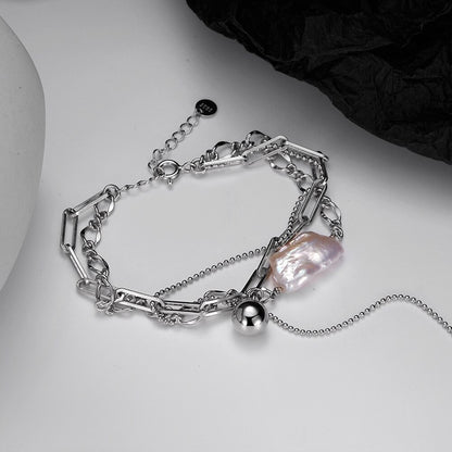 Baroque Pearl Multi Chain Bracelet B1028