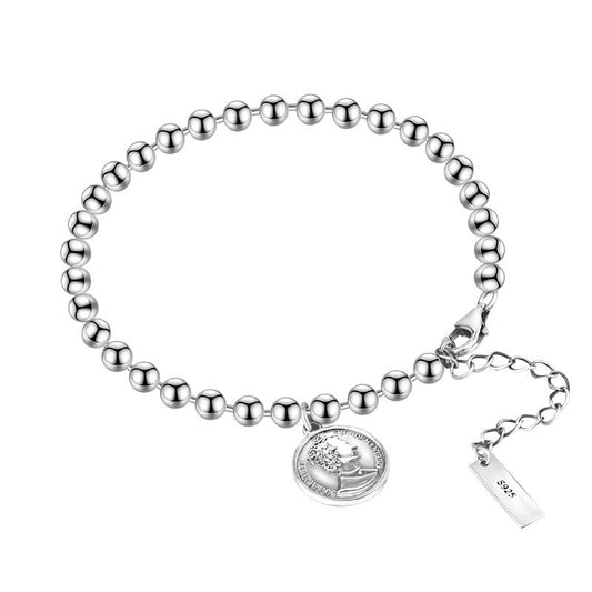 Elizabeth Coin Ball Chain Bracelet B1015