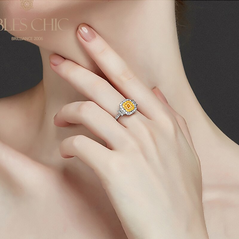 Yellow Sapphire Bridal Ring R0442