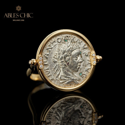 Byzantine Silver Coin Pendant Ring