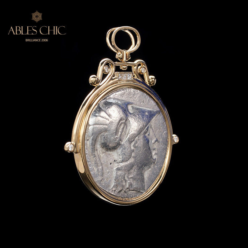 Greece Athena Coin Pendant Only