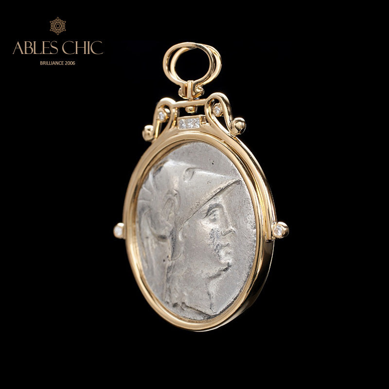 Greece Athena Coin Pendant Only