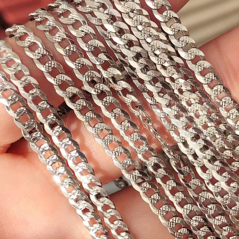 Diamond Cut Rombo Curb Chain 50cm 6060