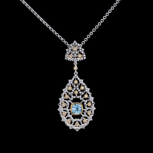 Lace Filigree Chandelier Necklace 6022