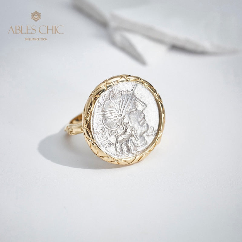 Byzantine Deity Wing Coin Ring