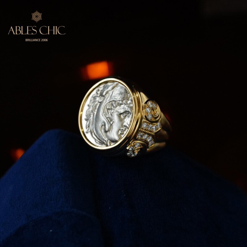 Heracles Ancient Artifact Coin Ring