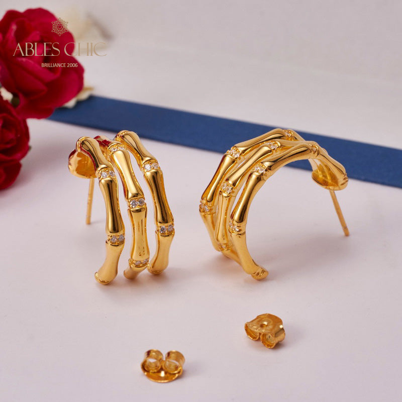 Bamboo Knots Earrings 5736